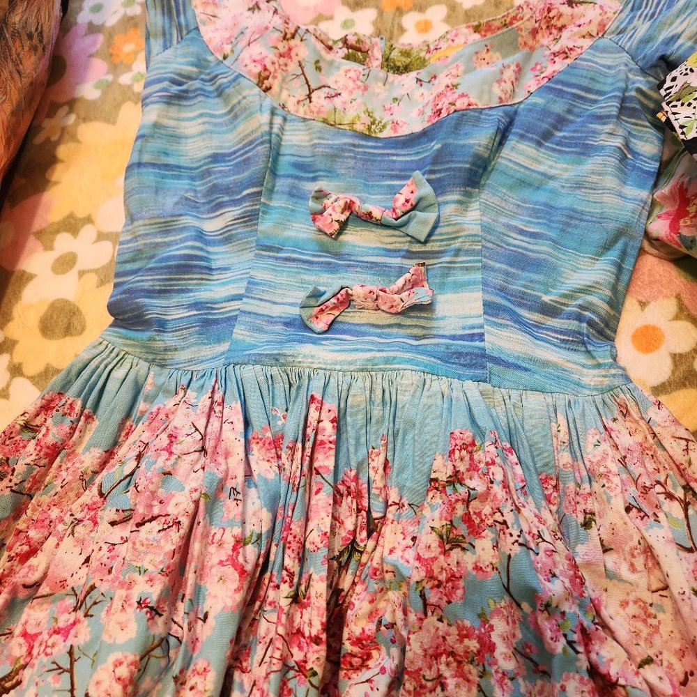 RARE Bernie Dexter Bow Cherry blossom Dress
